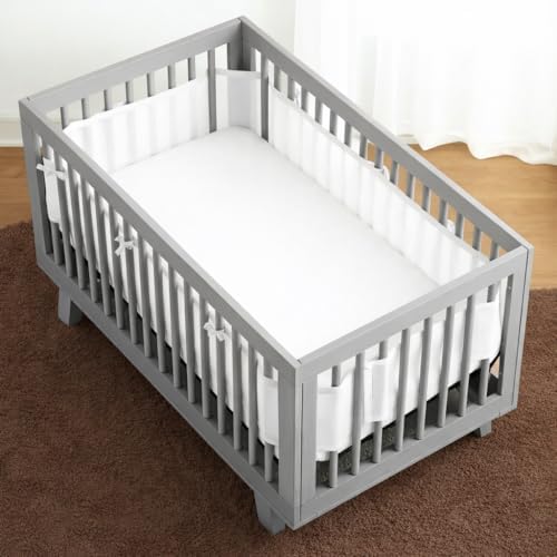 Full-Size Crib Breathable Mesh Liner, 3mm Classic Mesh - Image 2