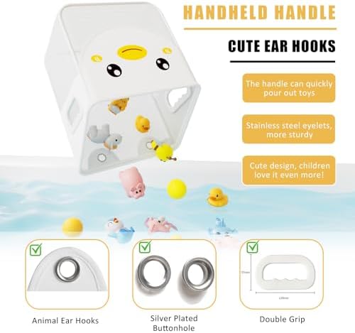 Ligereza Quick Fetch Way Bath Toy Storage, Cute Mesh Bath Toy Organizer - Image 4