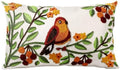 Embroidered Throw Pillow Cover, 20x12 Inch, Bird Branch by Kokaaee