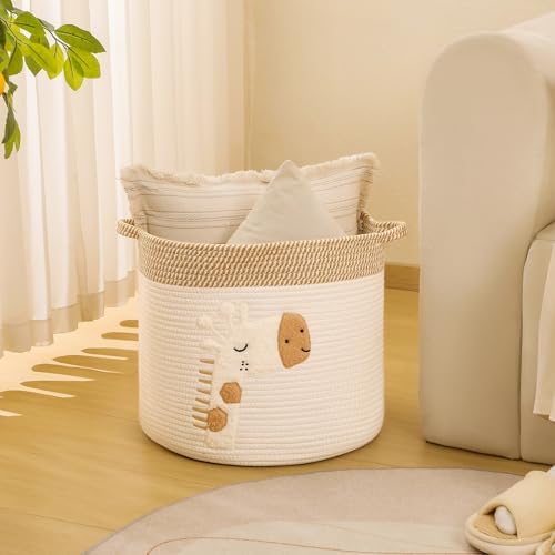 Large Blanket Baskets for Living Room Decor, Toy Storage Baskets 14" x 14" - Image 2