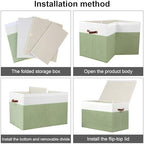 Large Toy Storage Box with Lid, Toy Chest Bin Boxes Basket with Dividers - Image 7
