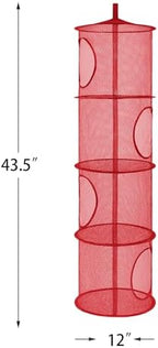 2Pcs Hanging Stuffed Animal Storage Hammock 4 Tiers - Image 3