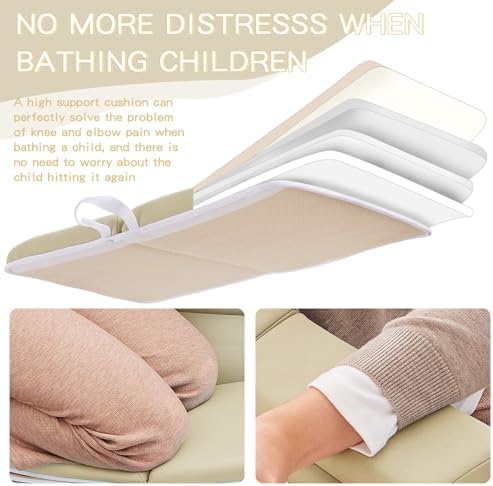 Baby Bath Kneeler and Elbow Rest Pad Set, Bath Kneeling Pad Thick Soft Quick - Image 4