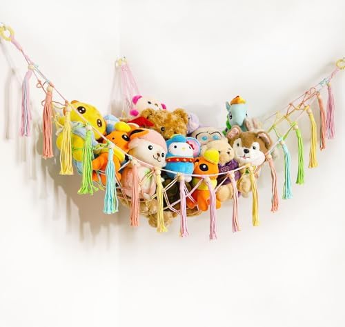 YKBU Stuffed Animals Hammock Corner Hanging Net by MAKEONEWO