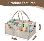 Upgraded Baby Diaper Caddy Organizer, Portable Nursery Storage Bin - Image 4