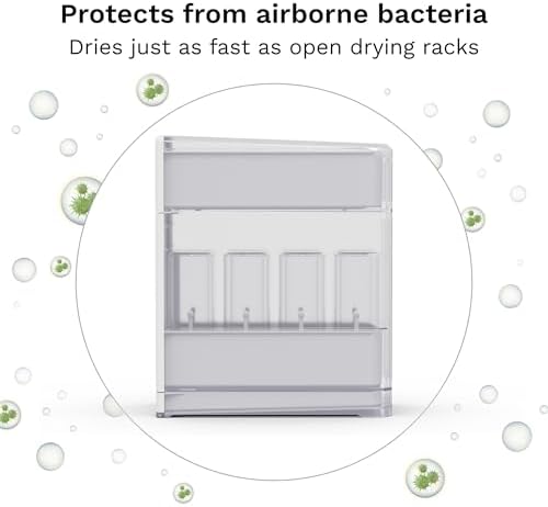 Baby Brezza Covered Drying Rack & Countertop Organizer, 8 Bottle Capacity - Image 3