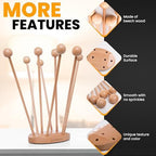 HOTCAN Beech Wood Plastic Bag Drying Rack | Reusable Dryer Holder Rack - Image 4