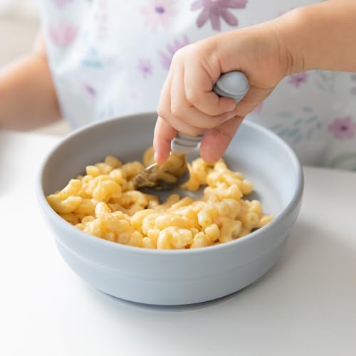 Bumkins Toddler Utensils, Kids Size Fork and Spoon Set, Silicone and - Image 5