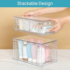 Vtopmart Clear Stackable Storage Drawers, 8 Pack Medium Set - Image 4