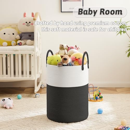 Artfeel Laundry Basket, Woven Cotton Rope Laundry Hamper, 40L - Image 3