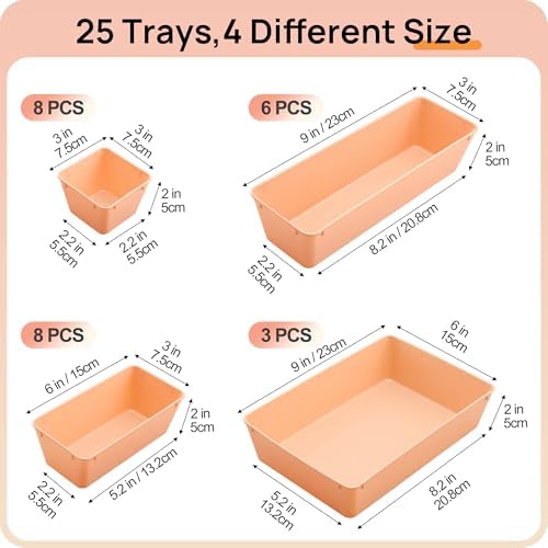 Vtopmart 25 Pack Plastic Drawer Organizers - Image 2