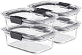 Rubbermaid Brilliance Glass Food Storage Containers, 3.2 Cup, Leak-Proof by Rubbermaid