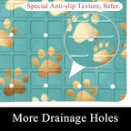 Bathtub Mat Non Slip 26.8x15.1In, Dogs Paws Bath Mat - Image 2