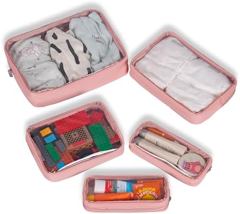 Remobia Hicol TSA Approved 5-Piece Diaper Bag Organizer Pouch Set Clear - Image 6
