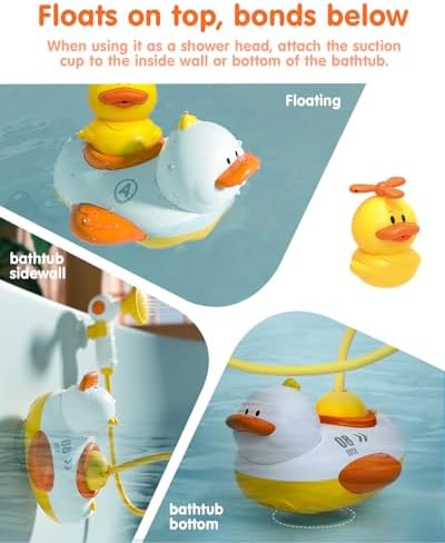 Duckie Baby Bath Shower Head, Toddler Bath Toys - Image 4