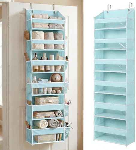 HOMELUX THEORY Over the Door Organizer, 100D Fabric, Baby Blue 1pc by HomeluxTheory