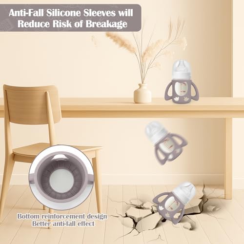 BUSOHA 3 Pack Silicone Sleeves for Pigeon 5oz Baby Bottle - Image 3