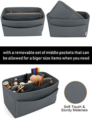 LEXSION Felt Purse Organizer Insert, Tote Bag Shaper Dividers - Image 4