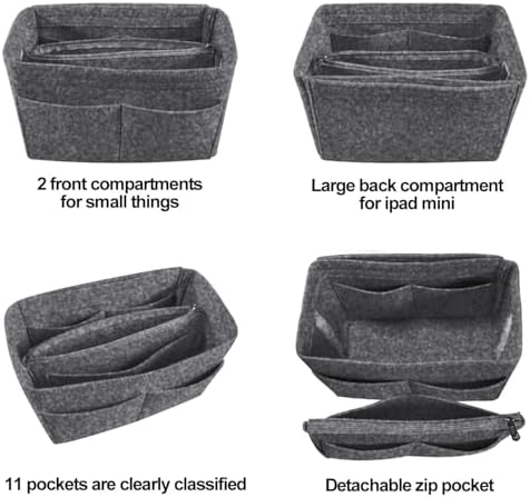 OMYSTYLE Purse Organizer Insert, Felt Tote Bag Organizer Insert - Image 5