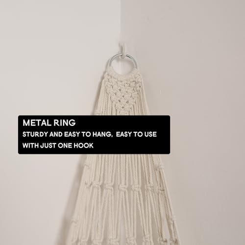 Amdermi Stuffed Animal Hammock Corner, Boho Macrame Plush Toy Storage Net - Image 5