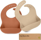 KeaBabies 2-Pack Silicone Bibs for Babies, Toddlers Girl by KeaBabies