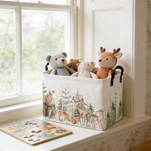 Rectangular Storage Basket, Kids Basket Animal Baskets Cute Storage Bins - Image 3