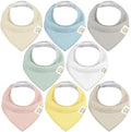 KeaBabies 8pk Organic Baby Bandana Bibs by KeaBabies