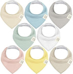 KeaBabies 8pk Organic Baby Bandana Bibs by KeaBabies