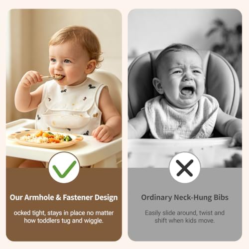 Baby Bibs for Eating, Baby Smock bib - Image 6