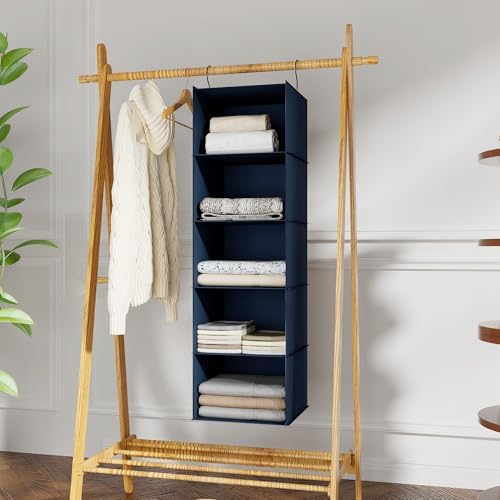 Hanging Closet Organizer 5-Shelf, Oxford Fabric Wardrobe Storage - Image 2