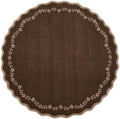 GarveeHome Large Round Rug 8ft Scalloped Washable Circle Living Room Rug by GarveeHome