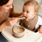 Ginbear Suction Baby Bowl Silicone Bib Spoon Set 6 M+ - Image 4