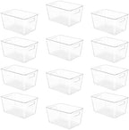 YIHONG 12 Pack Clear Storage Bins, Pantry Organizer Bins by YIHONG