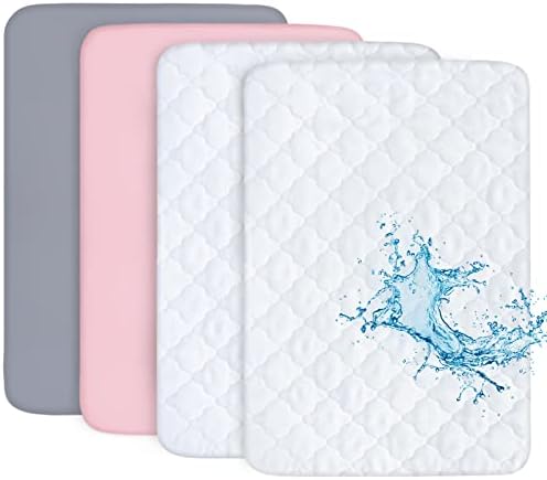 Biloban Pack n Play Sheets and Waterproof Mattress Protector, Breathable by Bilobanbabybedding
