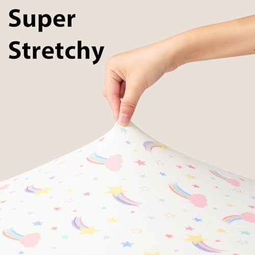 Baby Bedside Bassinet Sheets Fitted Girl, 33”x20” Compatible - Image 4
