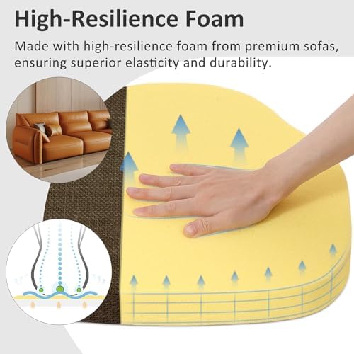 Shinnwa Dining Chair Cushions Set of 6, High-Resilience Foam Windsor Seat Pads - Image 2