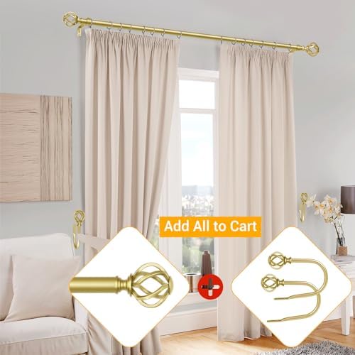 USFOOK Gold Curtain Holdbacks, Decorative Drapery Tiebacks, 2 Pack/1 Pair - Image 6