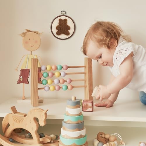 Chunful Felted Bear Nursery Wall Decor Cute Wall Art - Image 6