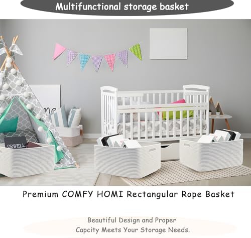 COMFY-HOMI Cotton Rope Woven Basket - Image 7
