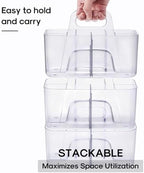 Multiuse Caddy Organizer with Handle, Portable Plastic Tote Bin - Image 7