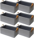 SNWDN 6 Pack Closet Cloth Storage Bins by Unknown