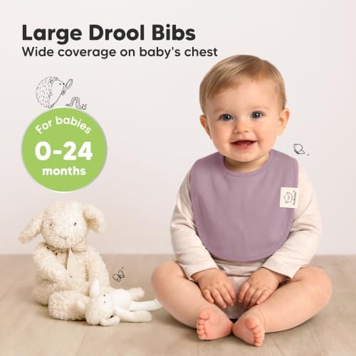 KeaBabies 8-Pack Organic Baby Bibs - Image 2