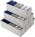 MURRI&MURRDI Mini Foldable Clothes Drawer Organizer 6 Pcs, Narrow Fabric Drawer by MURRIMURRDI