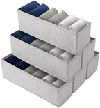 MURRI&MURRDI Mini Foldable Clothes Drawer Organizer 6 Pcs, Narrow Fabric Drawer by MURRIMURRDI