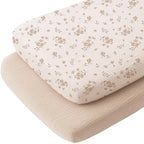 Konssy 2 Pack Muslin Bassinet Sheets by Konssy