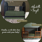 100% Microfiber Scalloped Crib Skirt 28"x 52" - Image 3