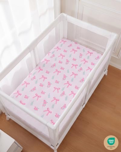 Pack and Play Sheets Fitted, Mini Crib Sheets 38x26 Inch - Image 6