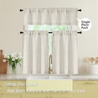 Valances for Windows, Light Filtering Faux Linen Textured Small Short Valance - Image 6