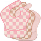 3 Pack Waterproof Baby Bibs for Eating, Mess Proof Feeding Bib by CivaruaKids