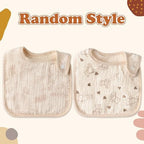 Zainpe 6Pcs Snap Muslin Cotton Baby Bibs Rabbit Bear Sheep Pattern Bandana - Image 7